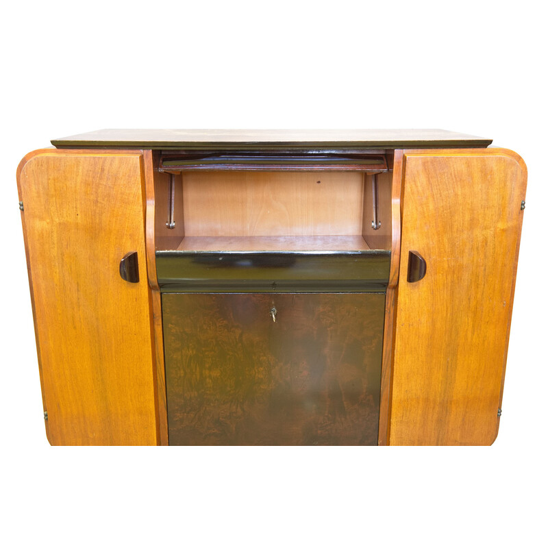 Vintage music cabinet by Jindrich Halabala for Up Brno Furniture, 1950s