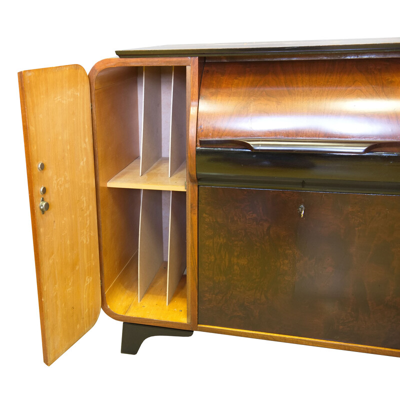 Vintage music cabinet by Jindrich Halabala for Up Brno Furniture, 1950s