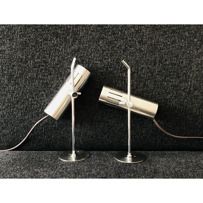 Pair of vintage orientable wall lamps model A5 by Alain Richard for Pierre Disderot, France 1960