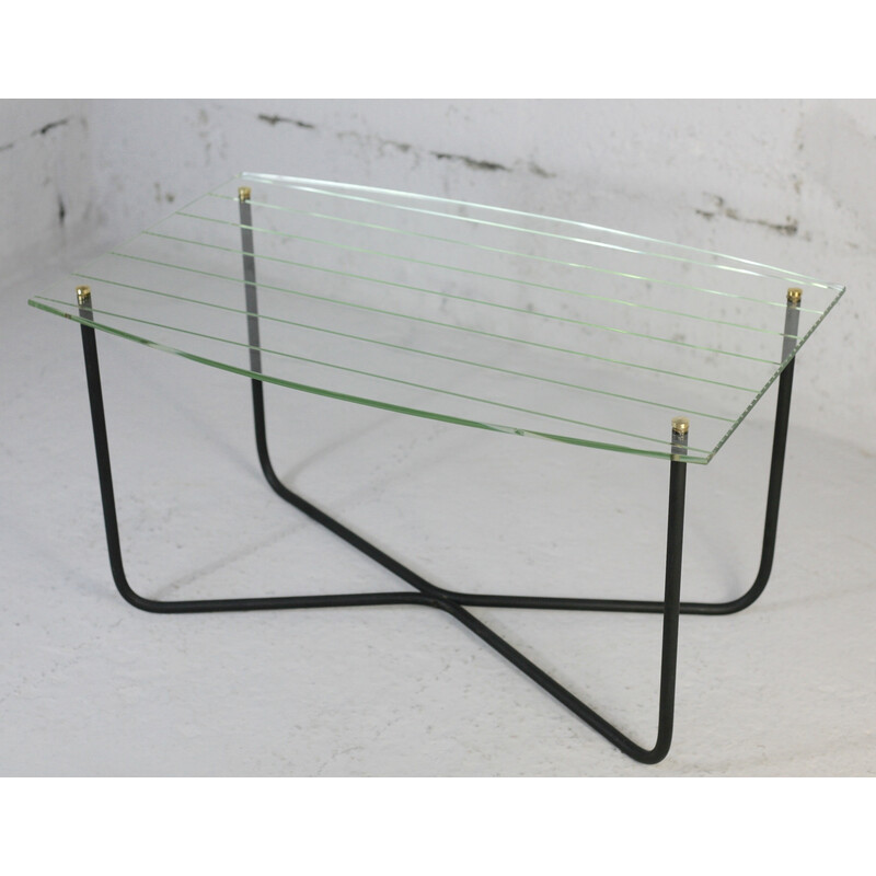Vintage coffee table by Jacques Hitier, France 1955