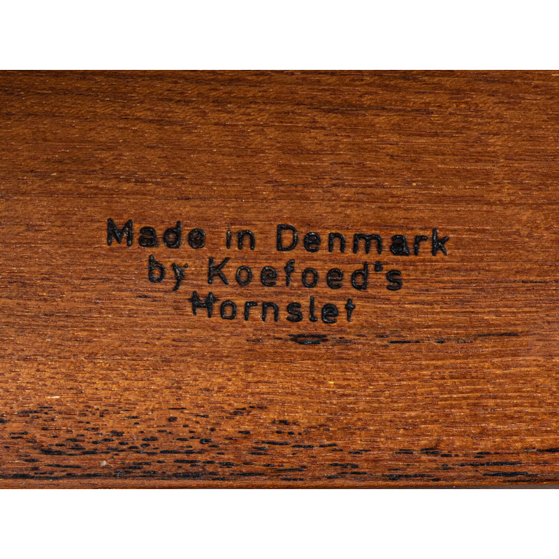 Conjunto de 6 cadeiras de jantar de teca vintage de Niels Koefoed para Hornslet, Dinamarca Anos 60