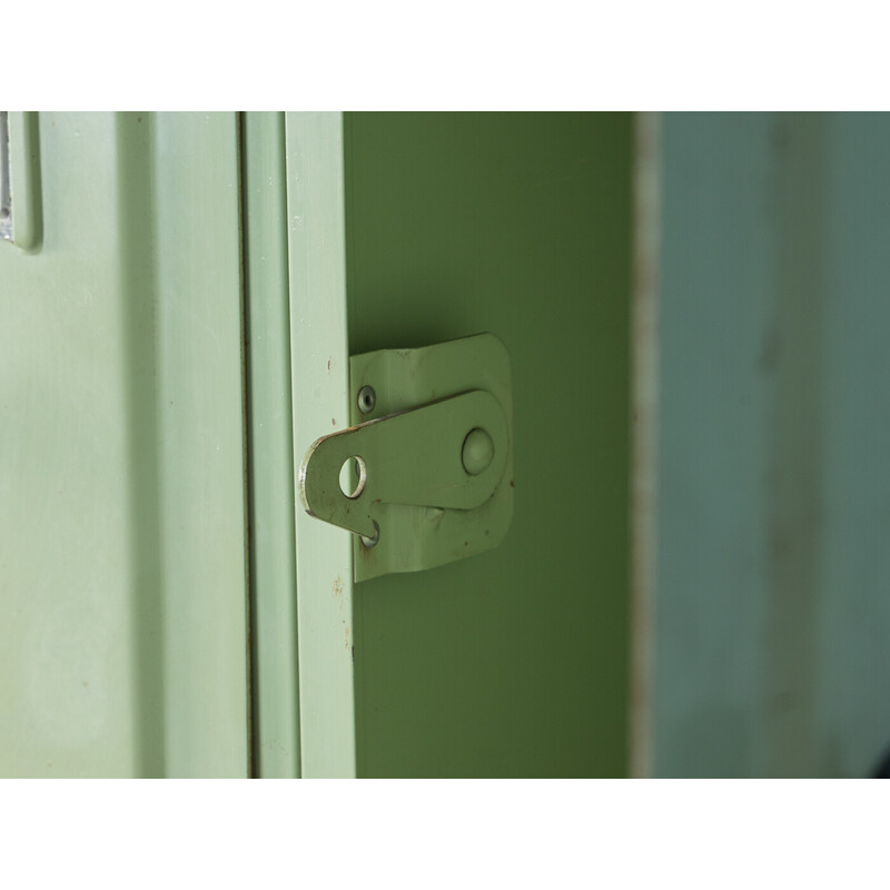 Vintage green metal locker, Netherlands 1950s