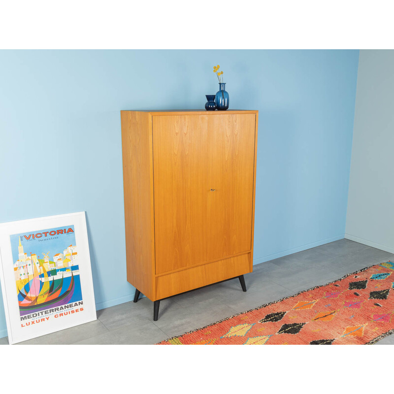 Vintage laundry cabinet in ashwood veneer, Germany 1950s