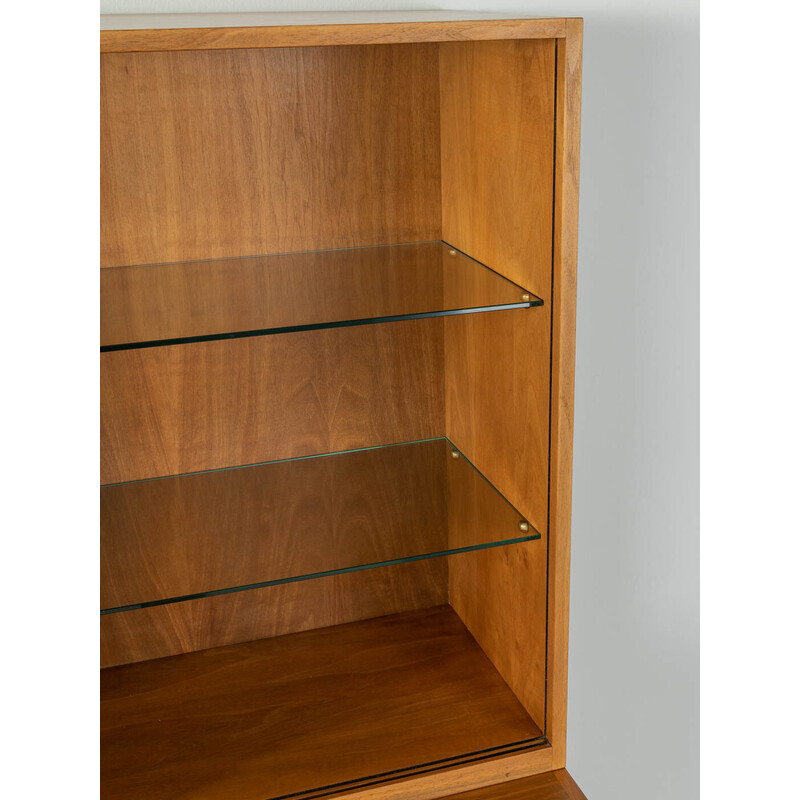 Vintage display cabinet in walnut veneer, Germany 1950s