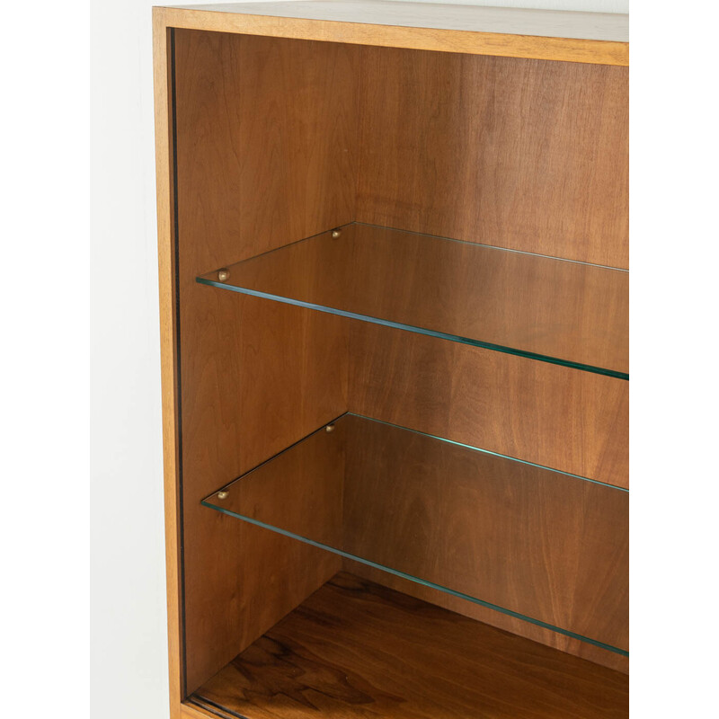 Vintage display cabinet in walnut veneer, Germany 1950s