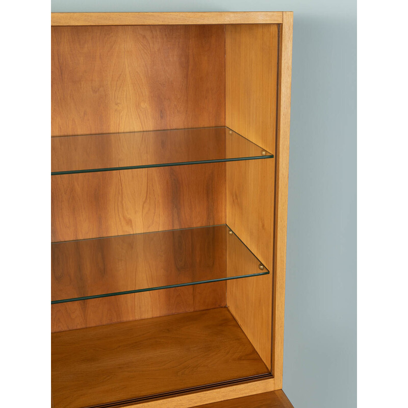 Vintage display cabinet in walnut veneer, Germany 1950s