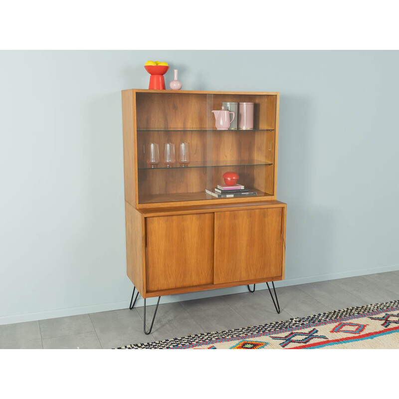 Vintage display cabinet in walnut veneer, Germany 1950s