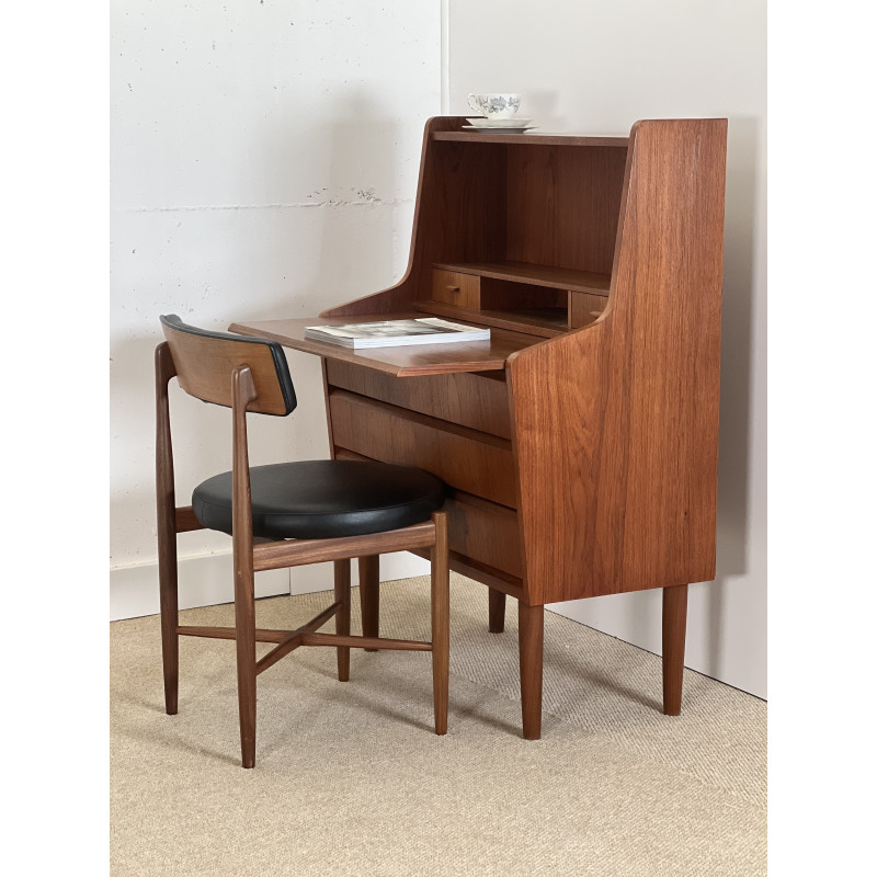 Scrivania danese vintage in teak