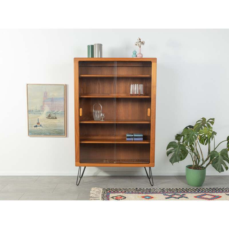 Vintage teak veneer display cabinet by Dyrlund, Denmark 1960s