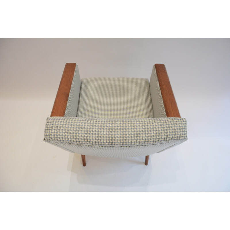 Armchair with square foot and springs - 1960s