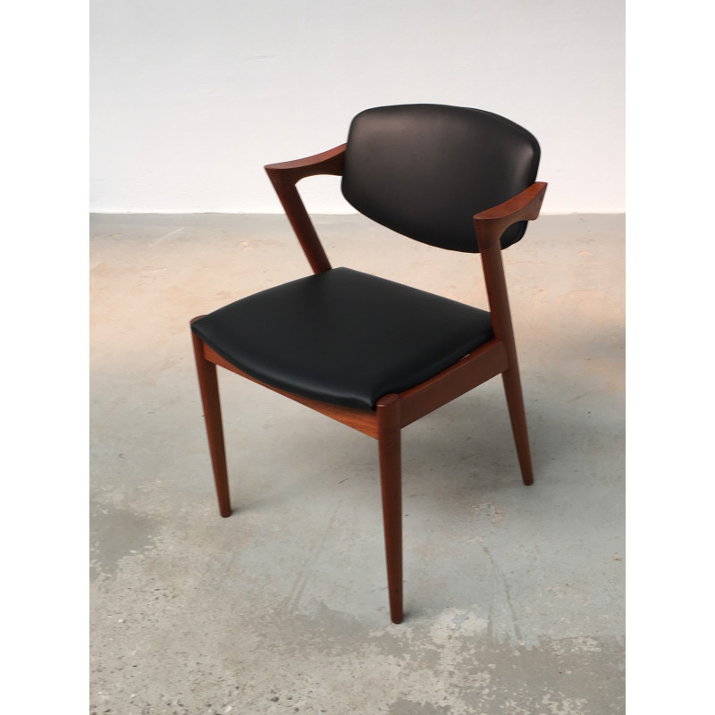 Set van 6 vintage teakhouten eetkamerstoelen, Kai Kristiansen voor Schous Møbelfabrik, 1960