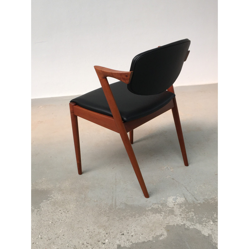 Set of 6 vintage teak dining chairs by Kai Kristiansen for Schous Møbelfabrik, 1960s