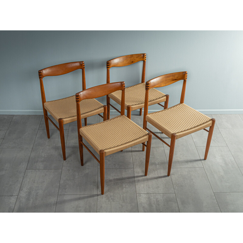 Conjunto de 4 cadeiras vintage de H.W. Klein para Bramin, Dinamarca Anos 60