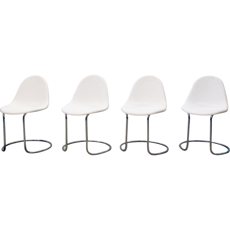 Set of 4 vintage chairs by Giotto Stoppino for Bernini Maja, 1960s