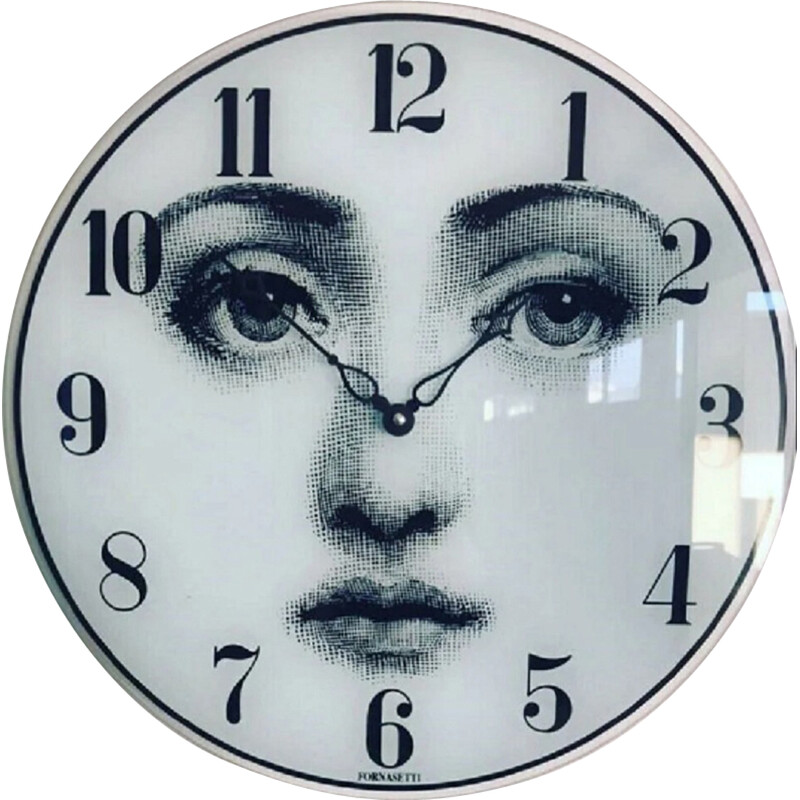 Orologio da parete vintage Viso di Fornasetti per Lina Cavalieri