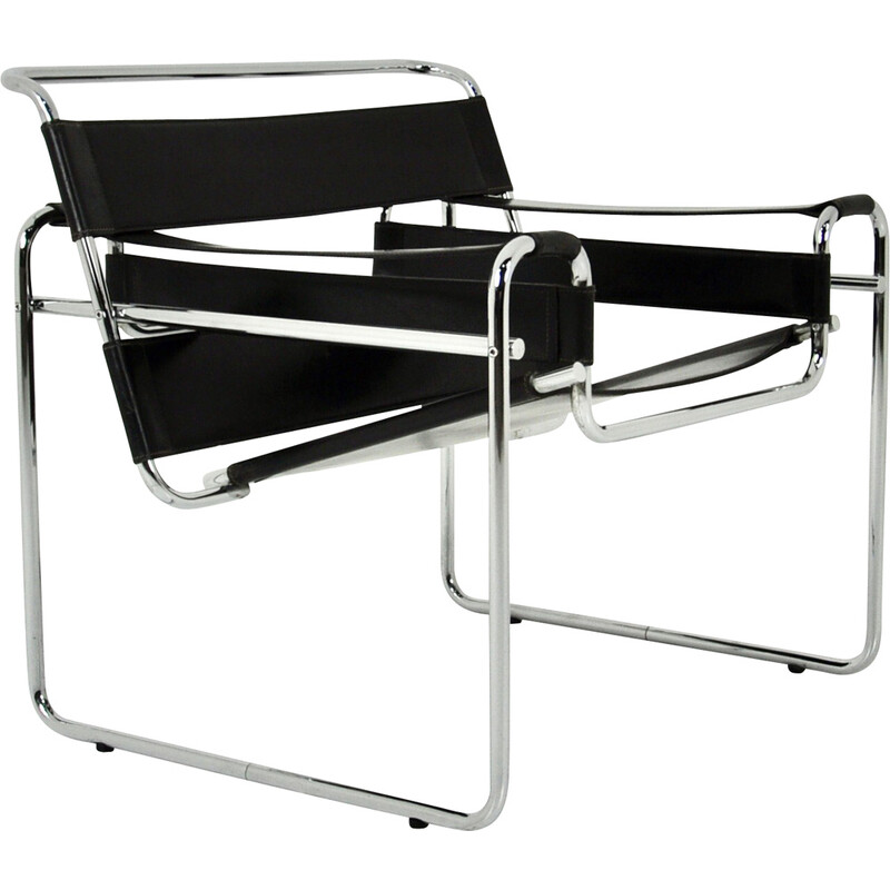 Vintage Wassily fauteuil van Marcel Breuer voor Gavina, 1970