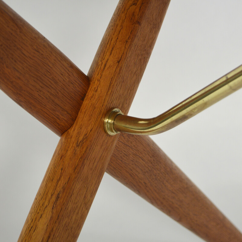 Dining set "AT-303" with teak top table and "Sawbuck" chairs, Hans J. WEGNER - 1950s