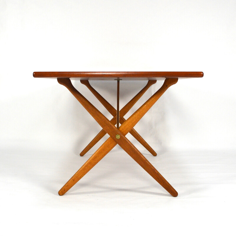 Dining set "AT-303" with teak top table and "Sawbuck" chairs, Hans J. WEGNER - 1950s