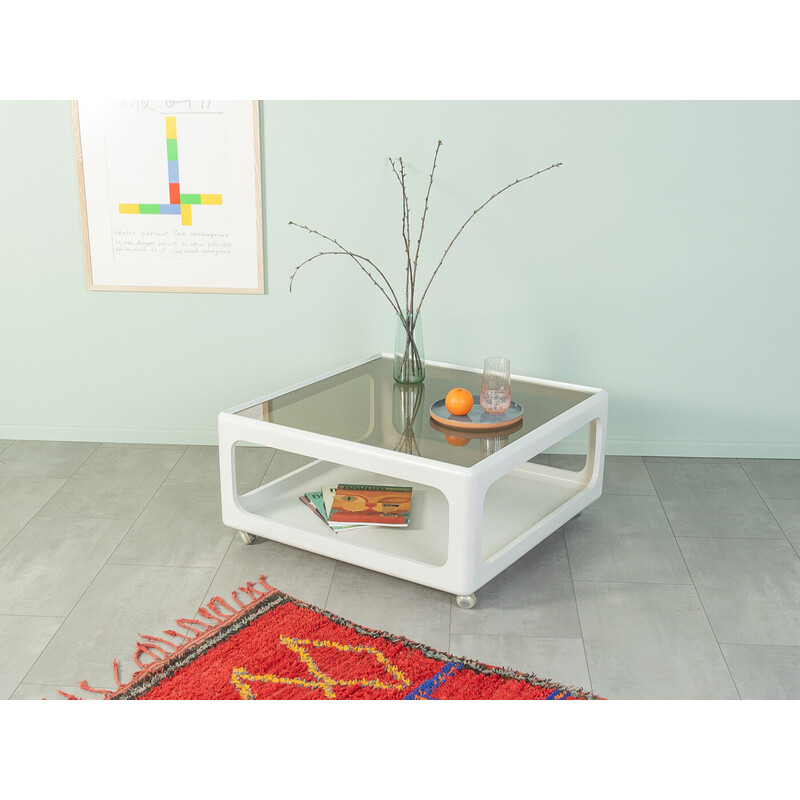 Vintage coffee table with wheels by Peter Ghyczy for Horn, Germany 1970s
