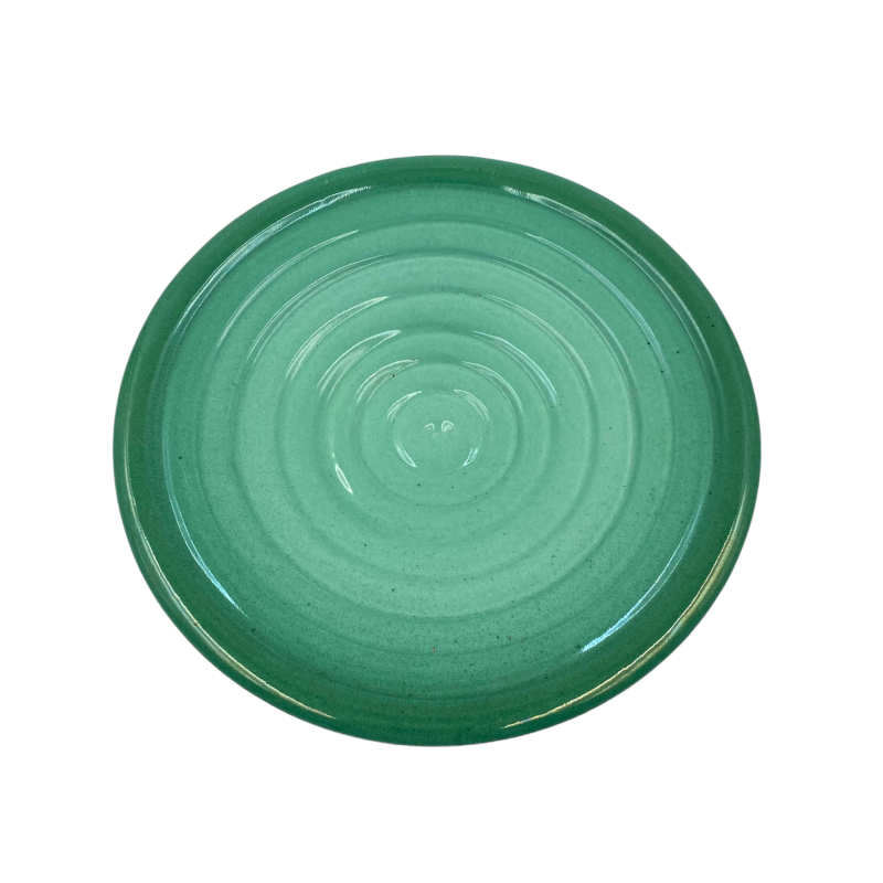 Vintage-Teller aus grüner Keramik von Giuseppe Mazzotti für Albisola, Italien1960