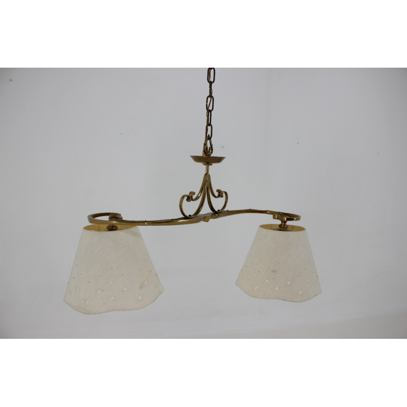 Vintage Italian brass chandelier, 1970s