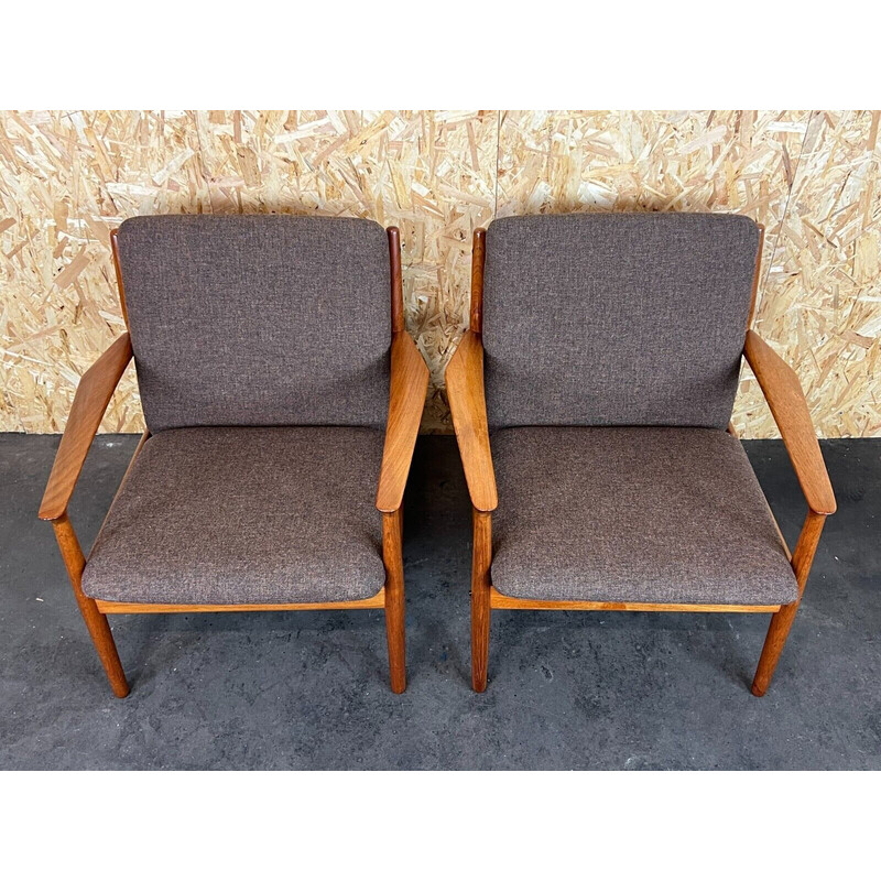 Pair of vintage teak armchair by Svend Aage Eriksen for Glostrup, 1960-1970s