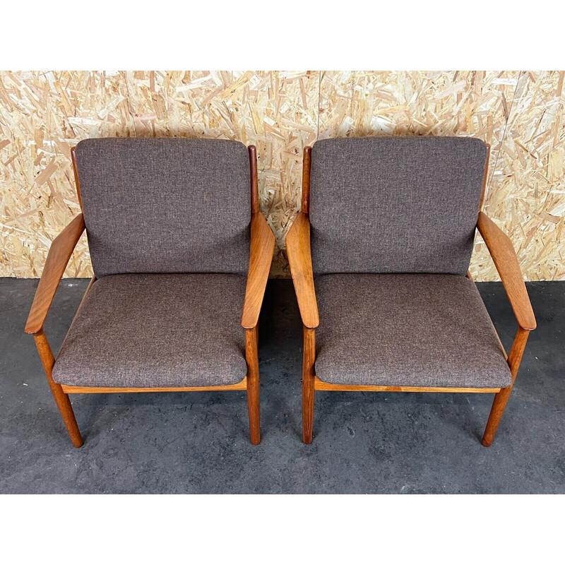 Paire de fauteuils vintage en teck de Svend Aage Eriksen pour Glostrup, 1960-1970