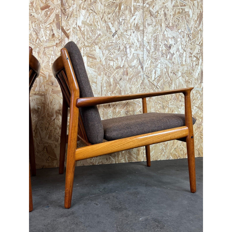 Pair of vintage teak armchair by Svend Aage Eriksen for Glostrup, 1960-1970s