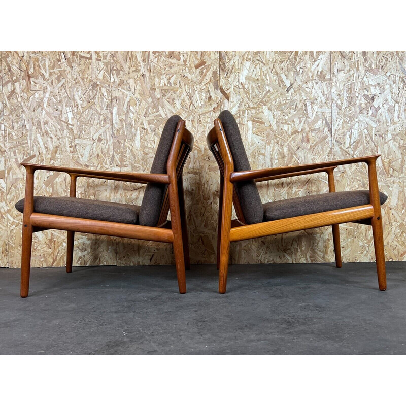 Pareja de sillones de teca vintage de Svend Aage Eriksen para Glostrup, años 1960-1970