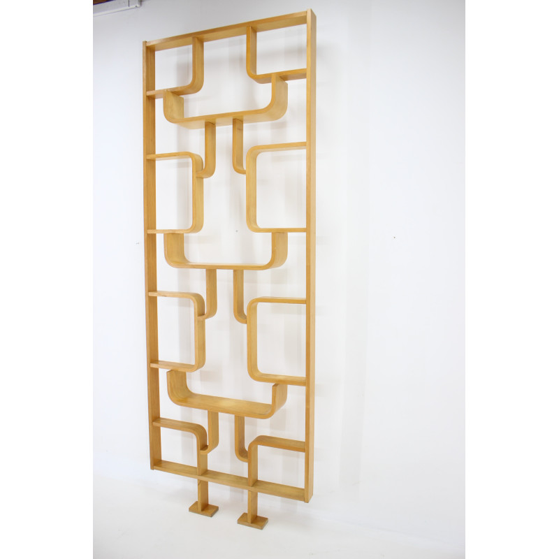 Vintage beechwood room divider by Ludvik Volak for Drevopodnik Holesov, 1970s