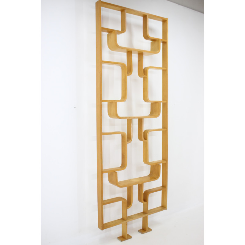 Vintage beechwood room divider by Ludvik Volak for Drevopodnik Holesov, 1970s