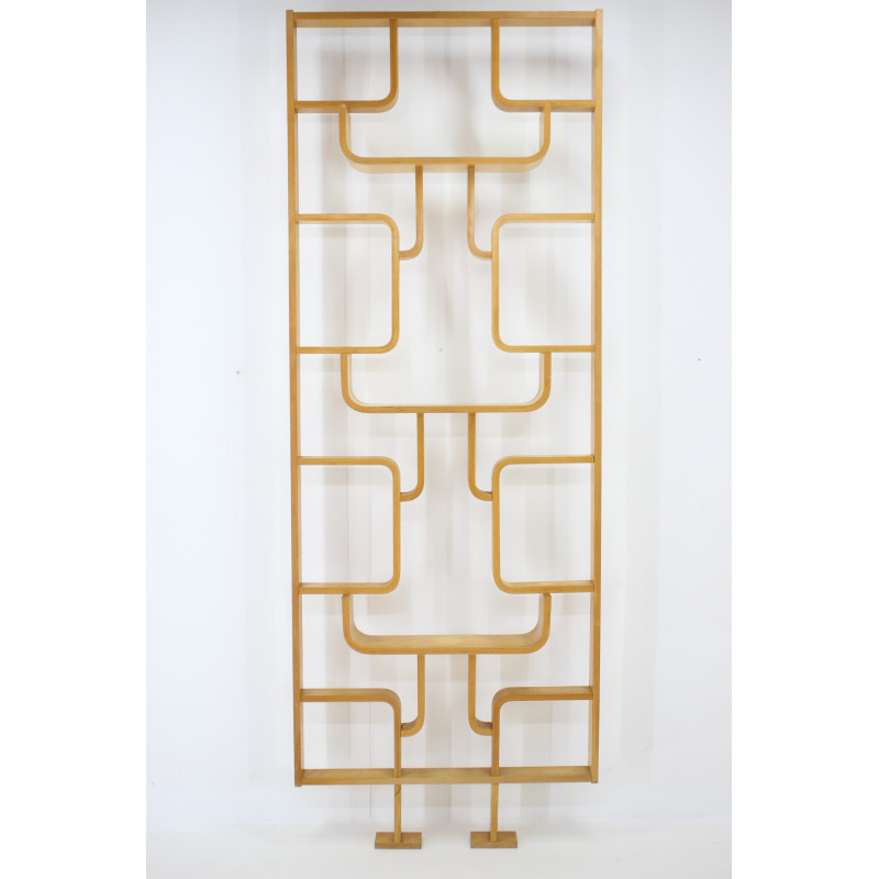 Vintage beechwood room divider by Ludvik Volak for Drevopodnik Holesov, 1970s