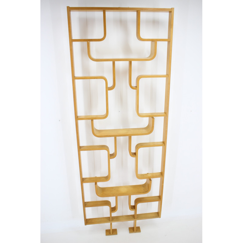 Vintage beechwood room divider by Ludvik Volak for Drevopodnik Holesov, 1970s