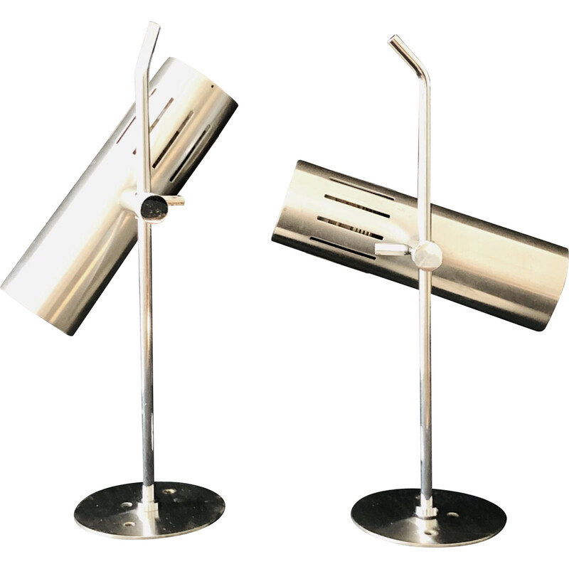 Pair of vintage orientable wall lamps model A5 by Alain Richard for Pierre Disderot, France 1960