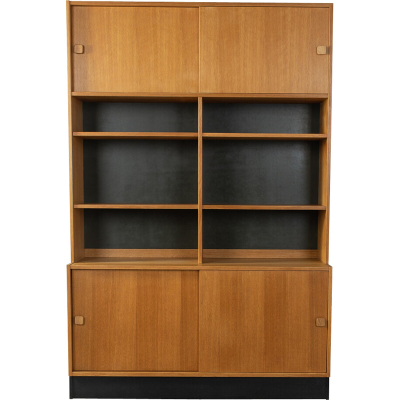 Vintage two-part bookcase in oakwood by Domino Møbler, 1960s