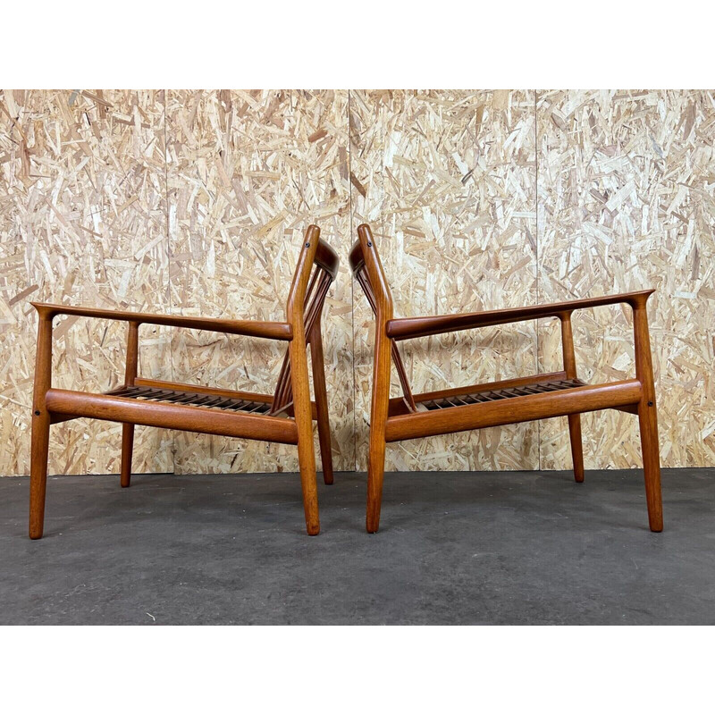 Paar vintage teakhouten fauteuils van Svend Aage Eriksen voor Glostrup, jaren 1960-1970