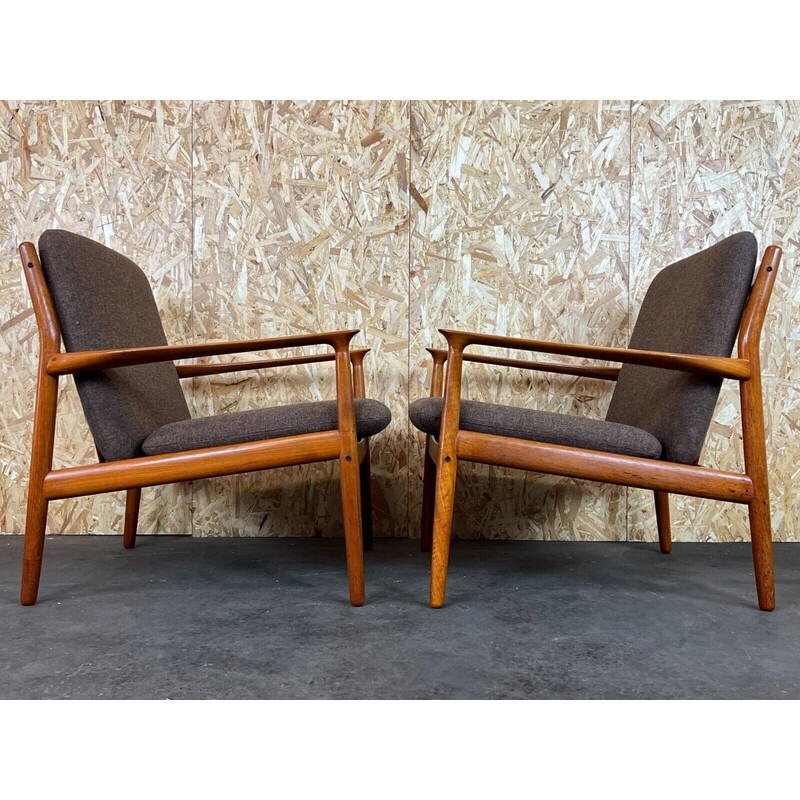 Paar vintage teakhouten fauteuils van Svend Aage Eriksen voor Glostrup, jaren 1960-1970