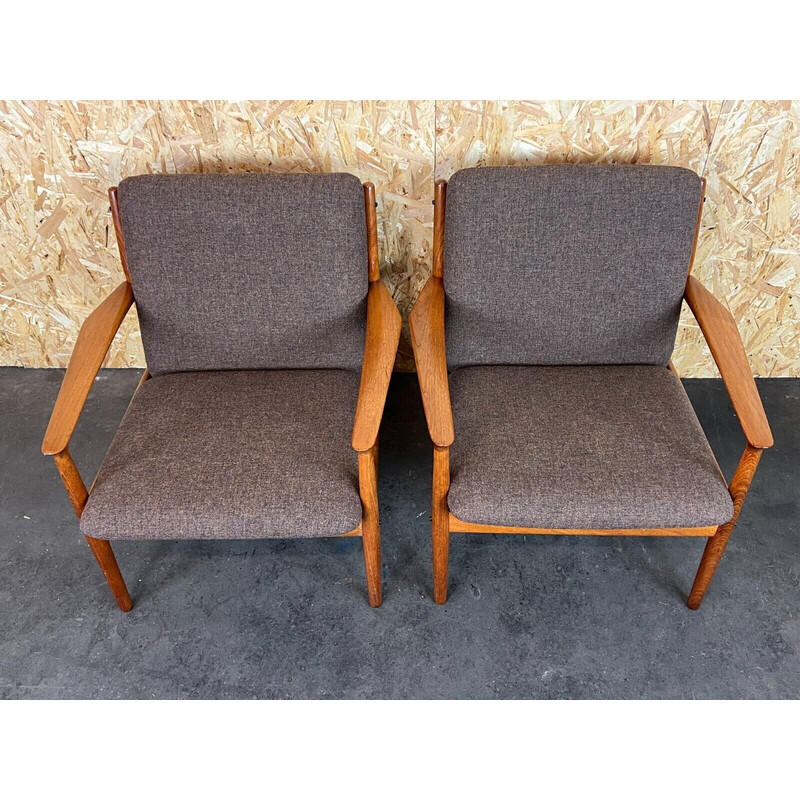 Paar vintage teakhouten fauteuils van Svend Aage Eriksen voor Glostrup, jaren 1960-1970