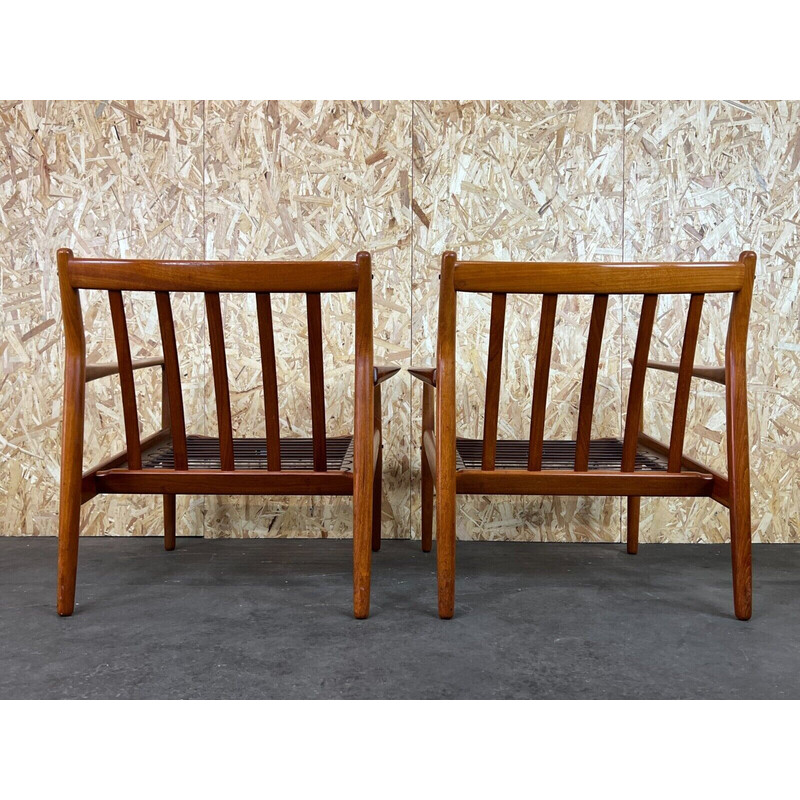 Paar vintage teakhouten fauteuils van Svend Aage Eriksen voor Glostrup, jaren 1960-1970