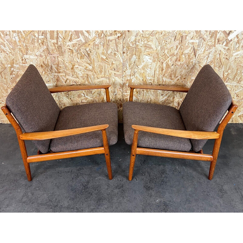 Pair of vintage teak armchairs by Svend Aage Eriksen for Glostrup, 1960-1970s