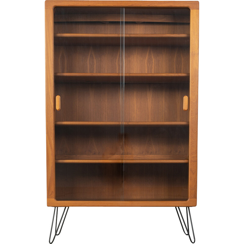 Vintage teak veneer display cabinet by Dyrlund, Denmark 1960s