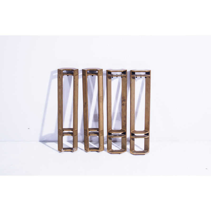 Set of 4 vintage bronze tablelegs by Peter Ghyczhy