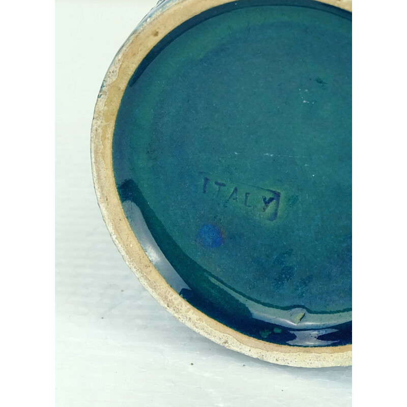 Bitossi "Rimini blue" vintage blue ceramic italian vase, Aldo LONDI - 1960s