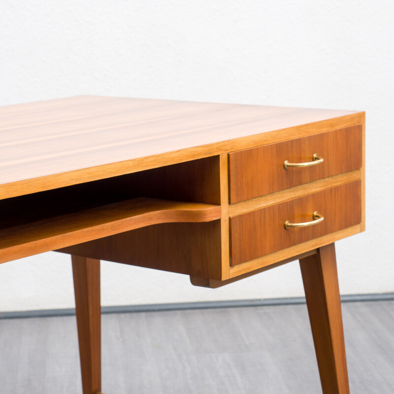 Vintage walnut desk by Georg Satink for Wk Möbel, 1950s