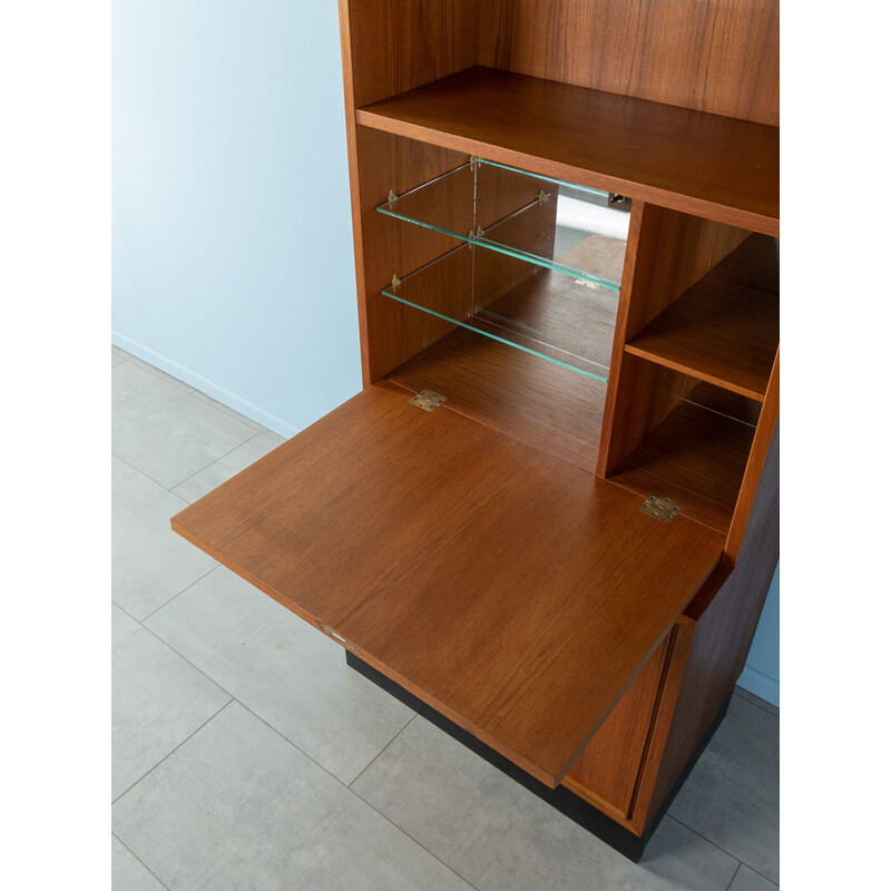 Vintage two-piece bar cabinet in teak veneer by Poul Hundevad, Denmark 1960s