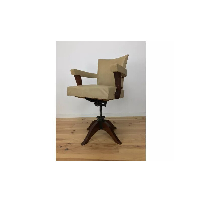 Cadeira de secretária giratória e inclinável Vintage