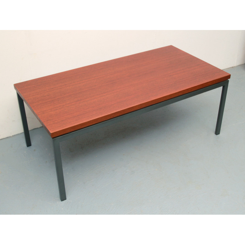 Vintage coffee table in teak and metal, 1960s