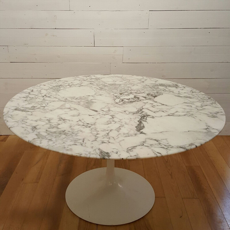 Knoll "tulip 137" round table in marble, Eero SAARINEN - 1960s