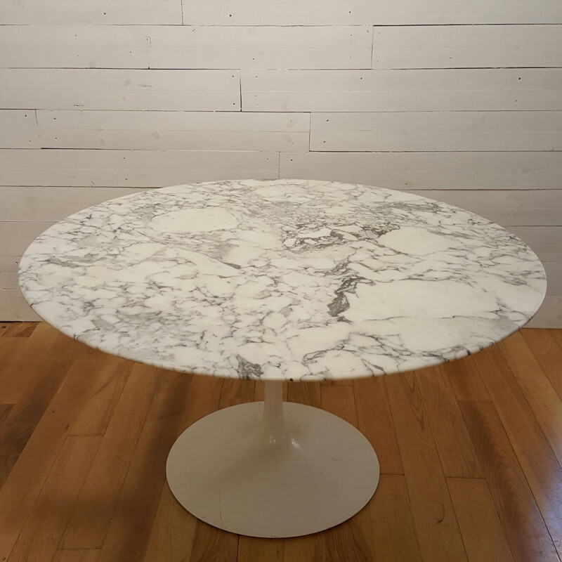 Knoll "tulip 137" round table in marble, Eero SAARINEN - 1960s