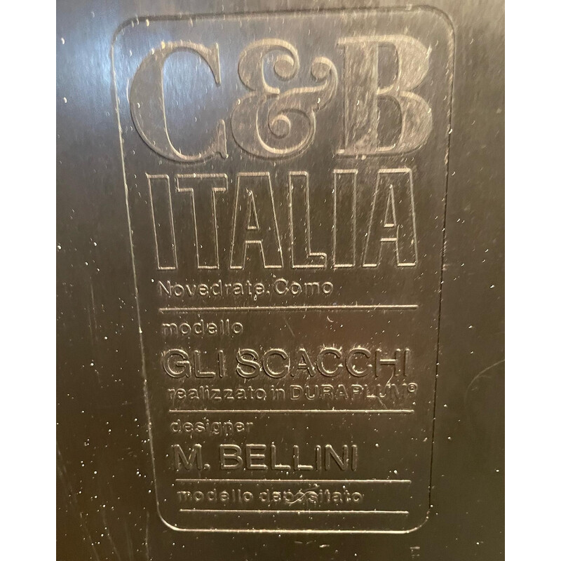 Lote de 3 mesas bajas vintage Gli Scacchi par Mario Bellini pour C and B Italia, 1970